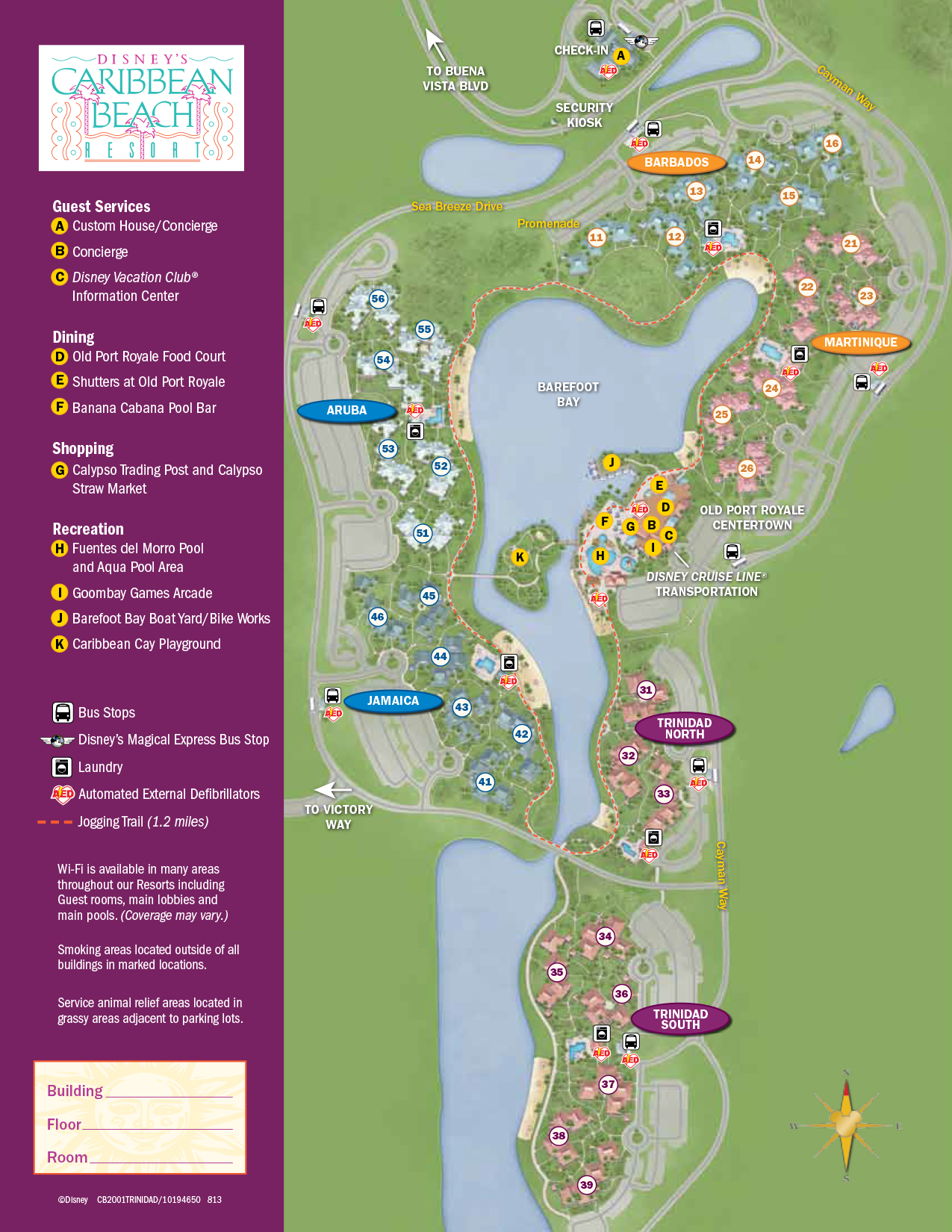 Caribbean Beach Resort Map